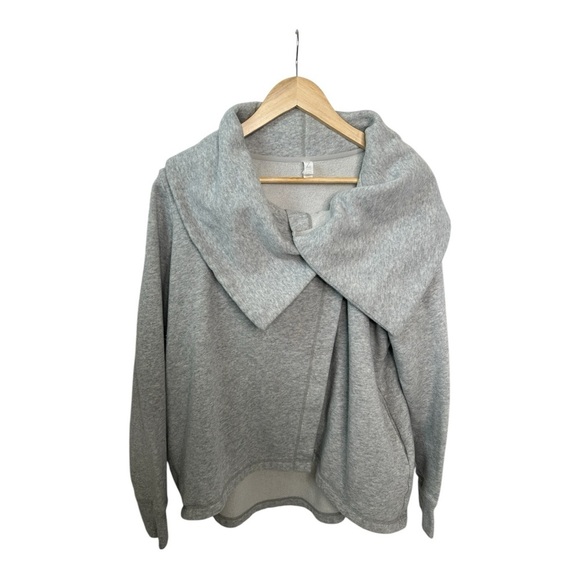 Z By Zella Shooting Star Cárdigan Women’s Drape Collar Open Front gray Size XL - Picture 1 of 7
